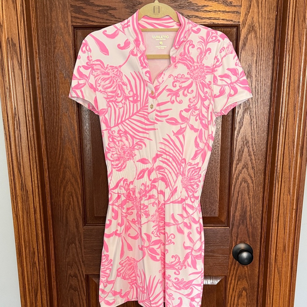Lilly Pulitzer Vibrant Pink and Cream Dress